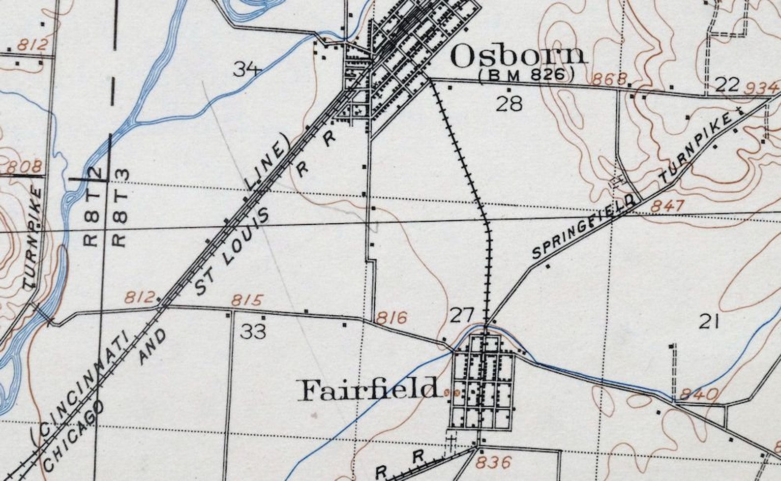 Dayton Tipp City Vandalia Ohio Vintage Original USGS Topo Map Etsy