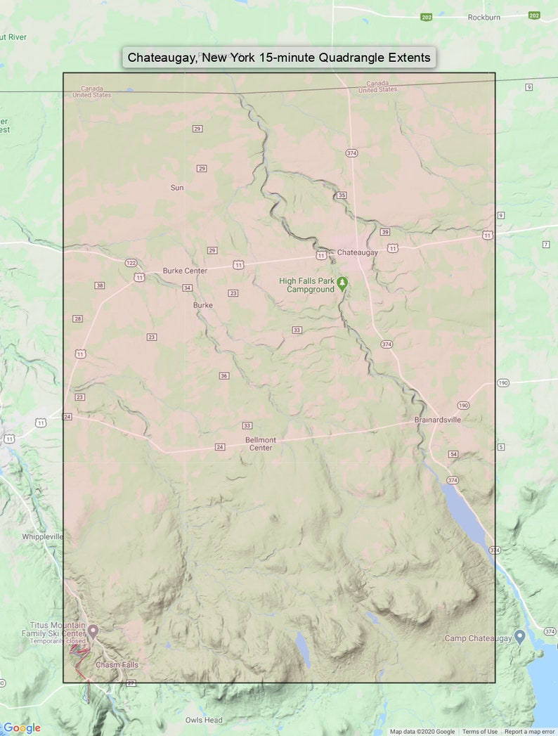 1915 Chateaugay New York Historical Antique Original USGS Topo Map