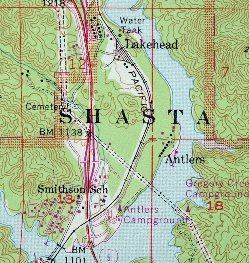 Lamoine Shasta Lake Pollard Flat California Vintage Original Etsy