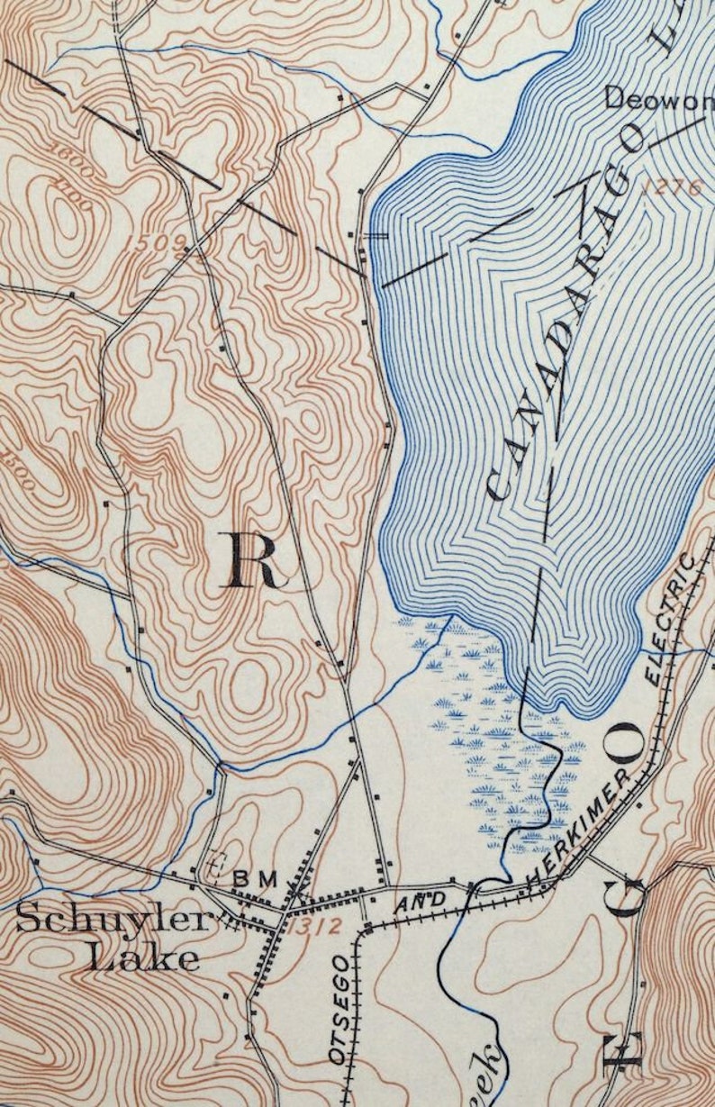 Winfield New York Vintage Original USGS Topo Map 1907 Ilion Etsy