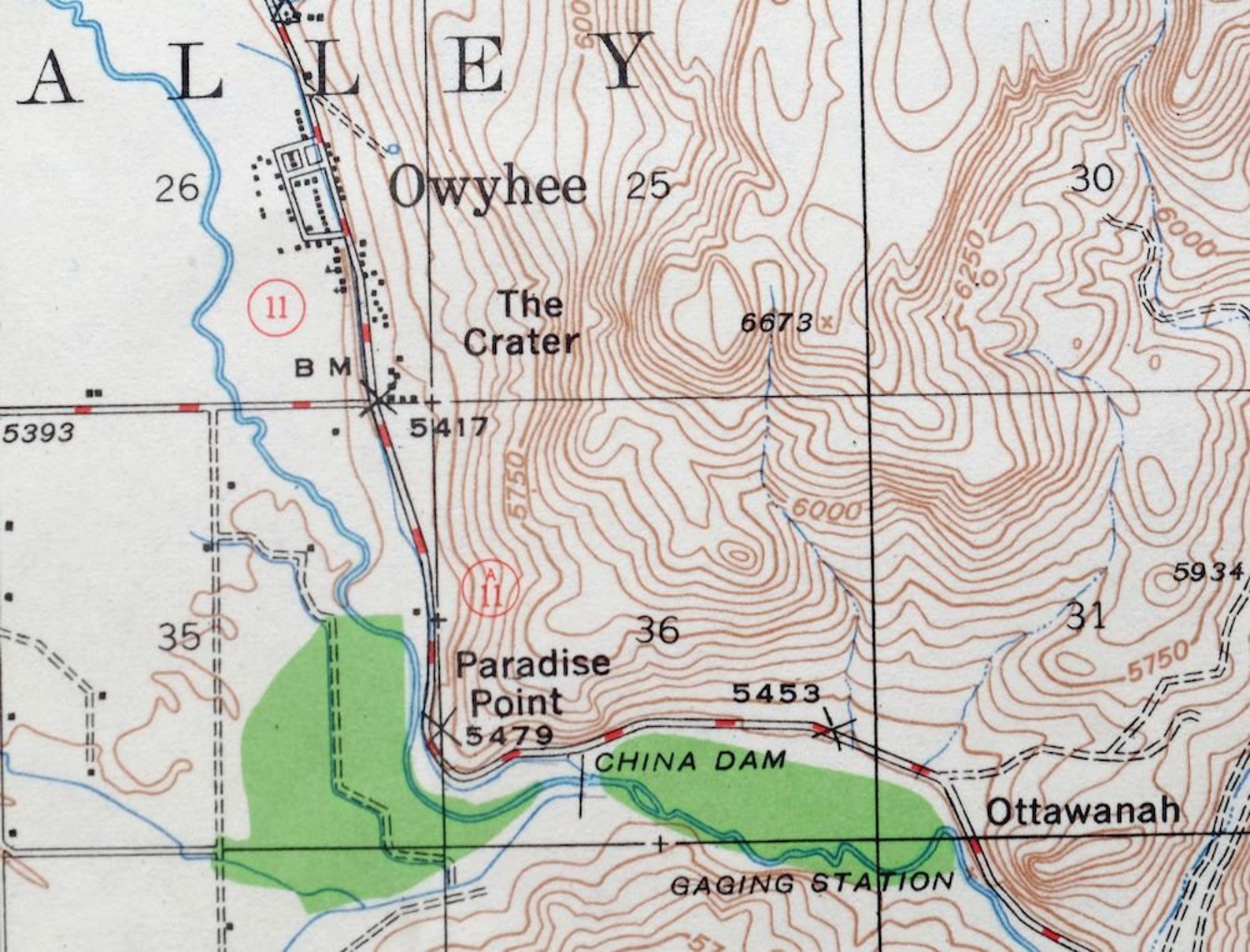 Owyhee Duck Valley Nevada Idaho Vintage Original USGS Topo Map Etsy