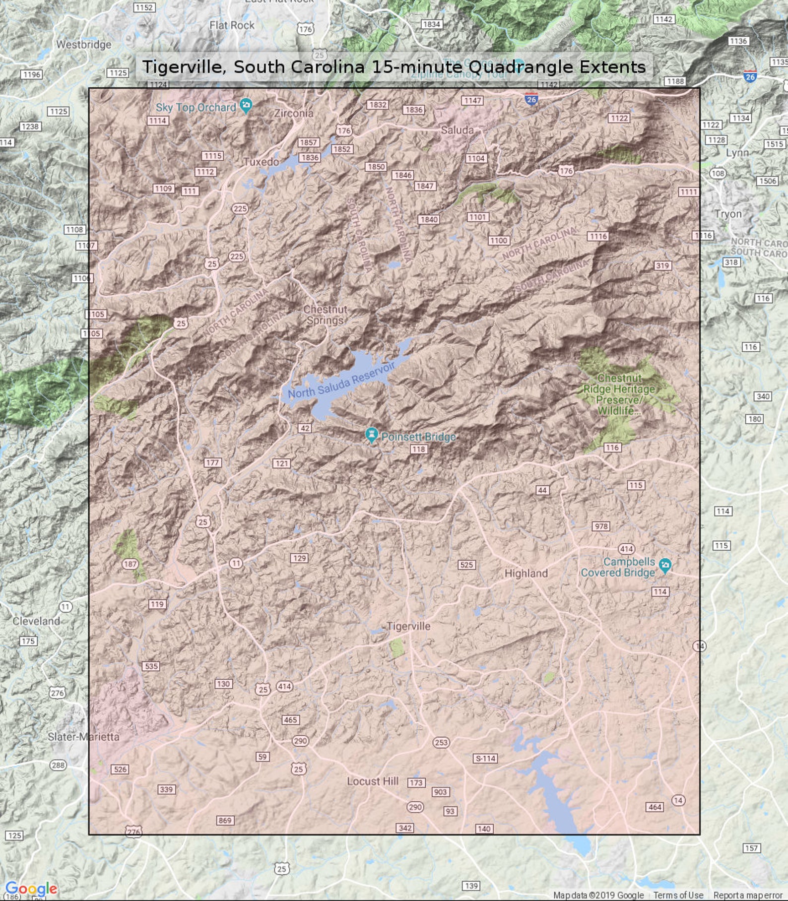 Tigerville South Carolina North Carolina Vintage Original USGS Etsy