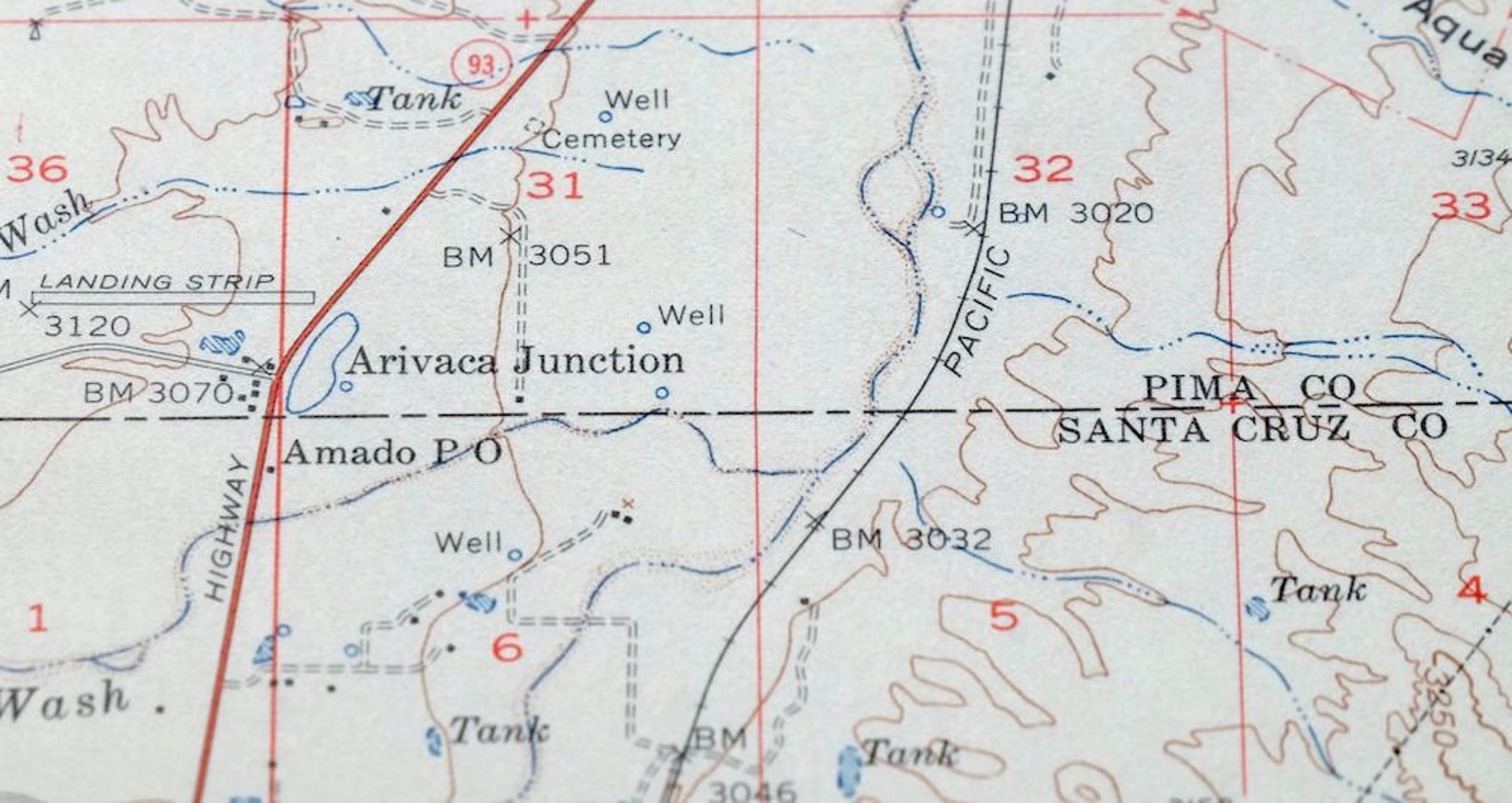 Tubac Arizona Vintage Original USGS Topo Map 1957 Rio Rico Etsy