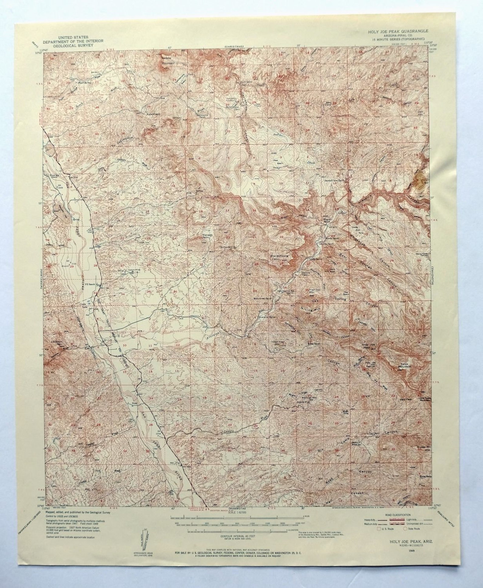 Aravaipa Canyon Holy Joe Peak Dudleyville Arizona Vintage Etsy