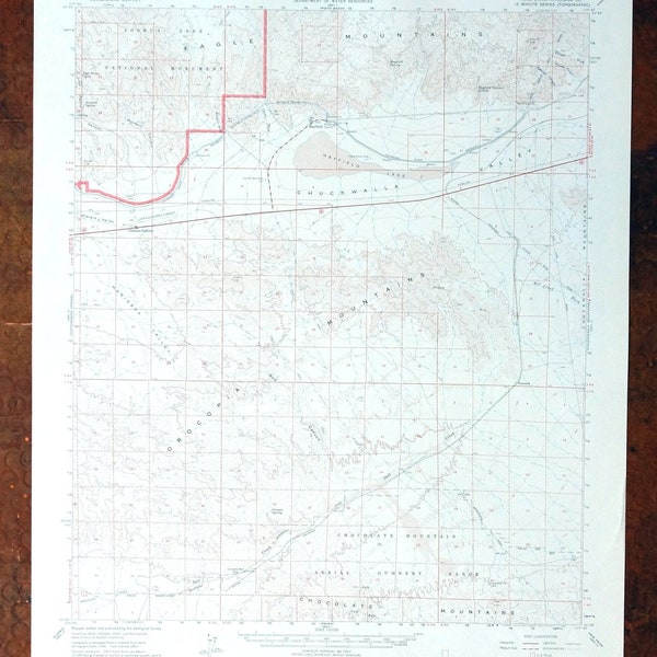 Joshua Tree Topo Map Etsy