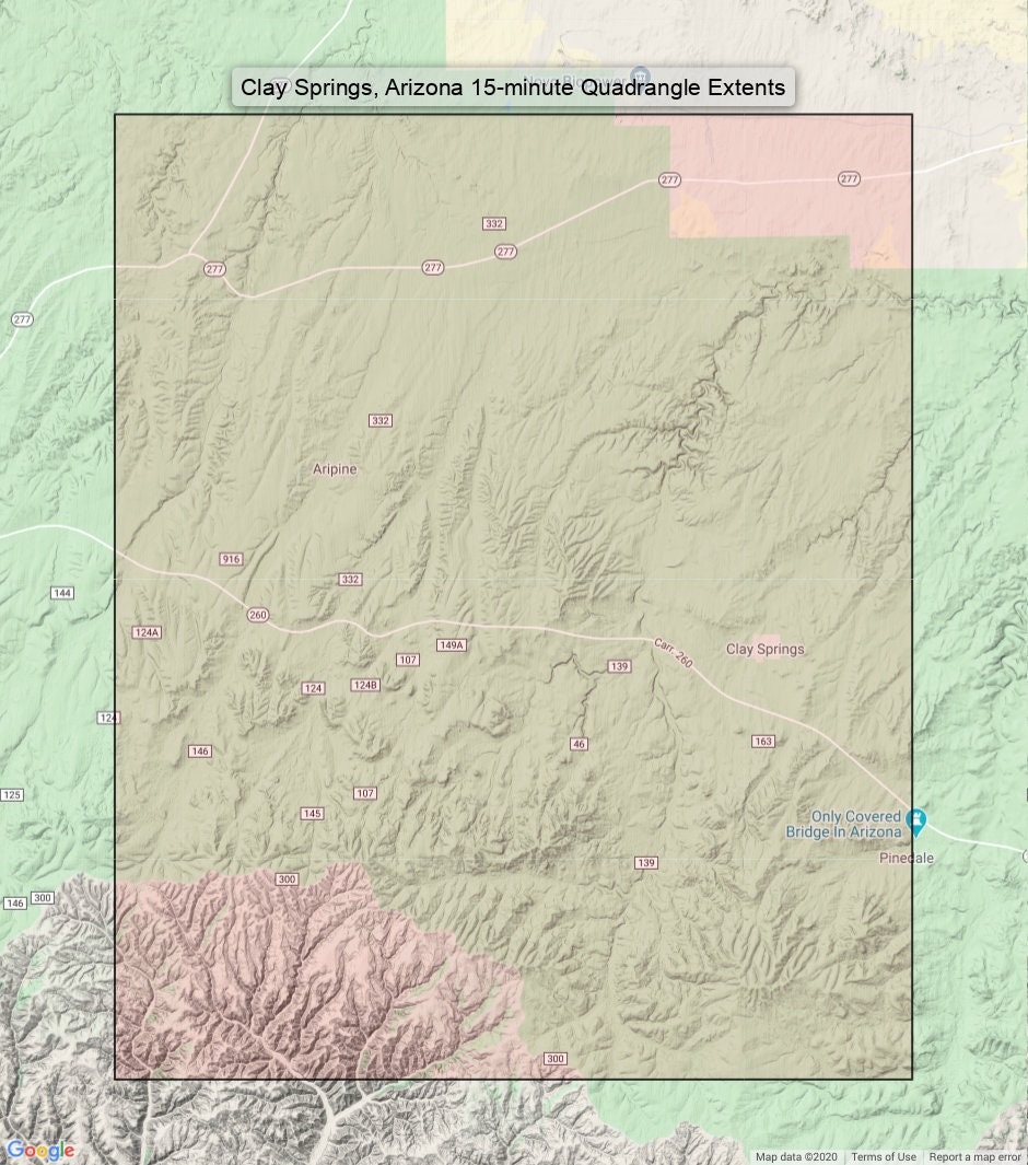 Clay Springs Pinedale Aripine Arizona Vintage Original USGS Etsy España
