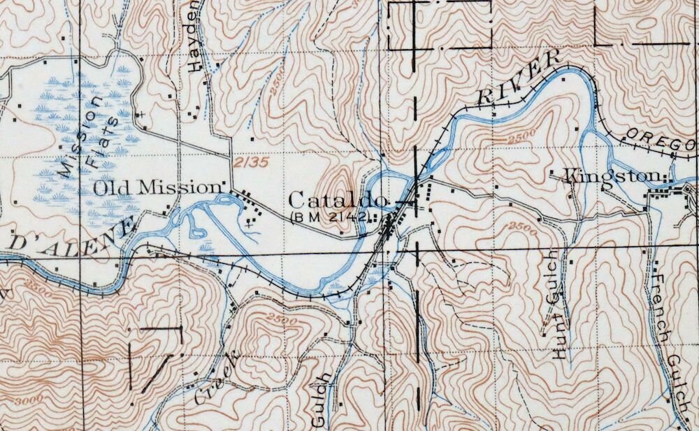 Cataldo Lakeview Osburn Idaho Montana Vintage Original USGS Etsy España