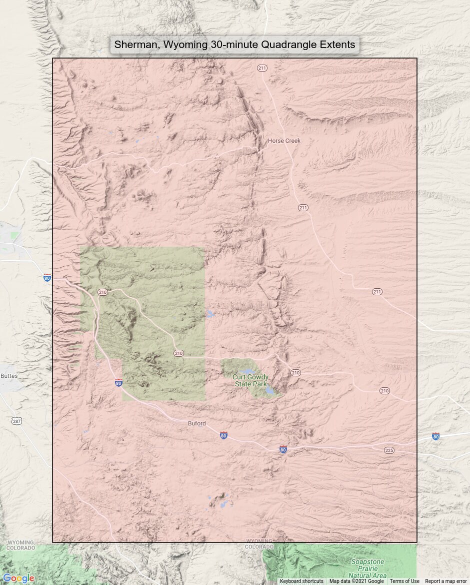 Sherman Buford Horse Creek Wyoming Vintage Original USGS Topo Etsy
