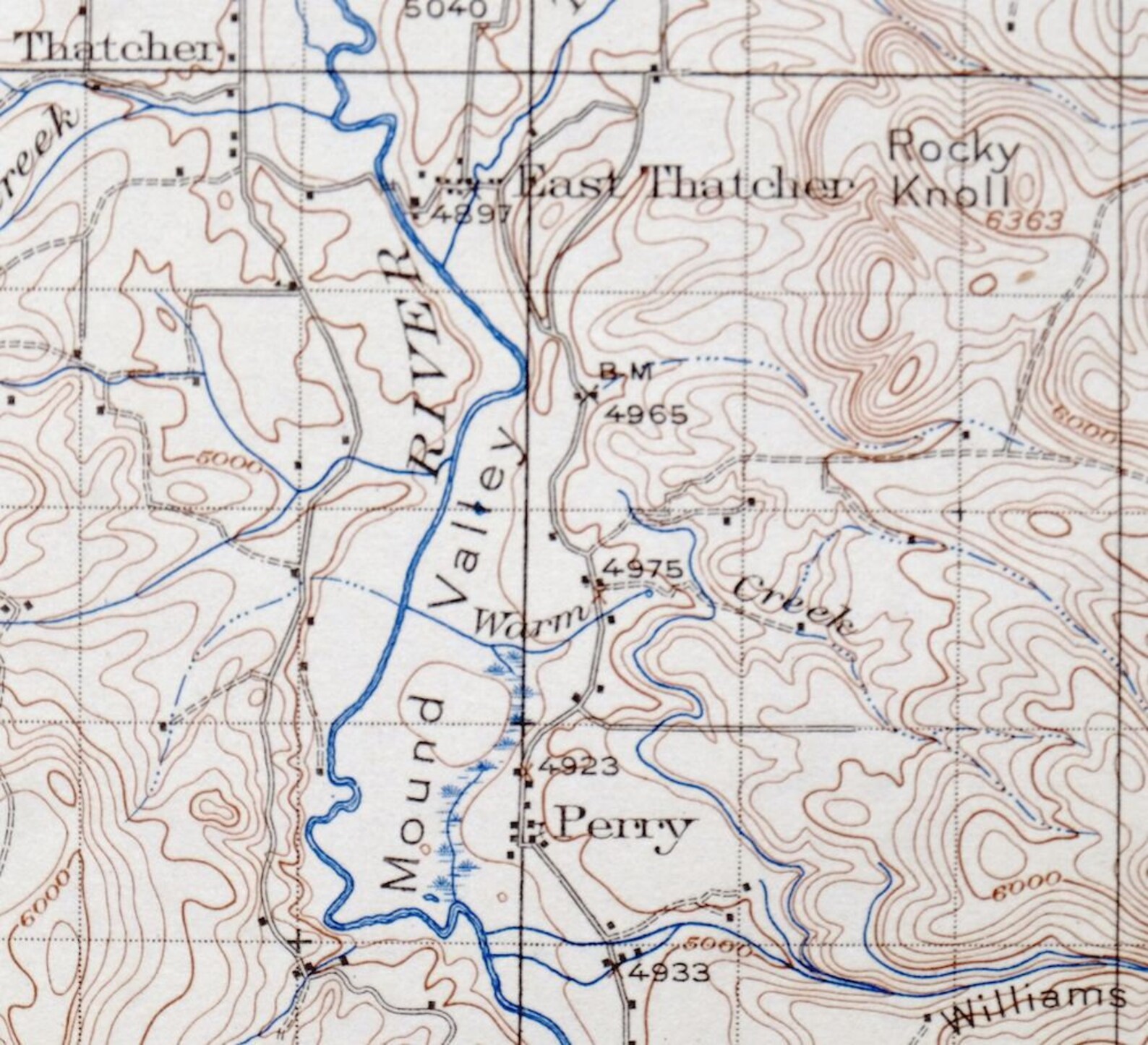 Preston Thatcher Weston Idaho Vintage Original USGS Topo Map Etsy