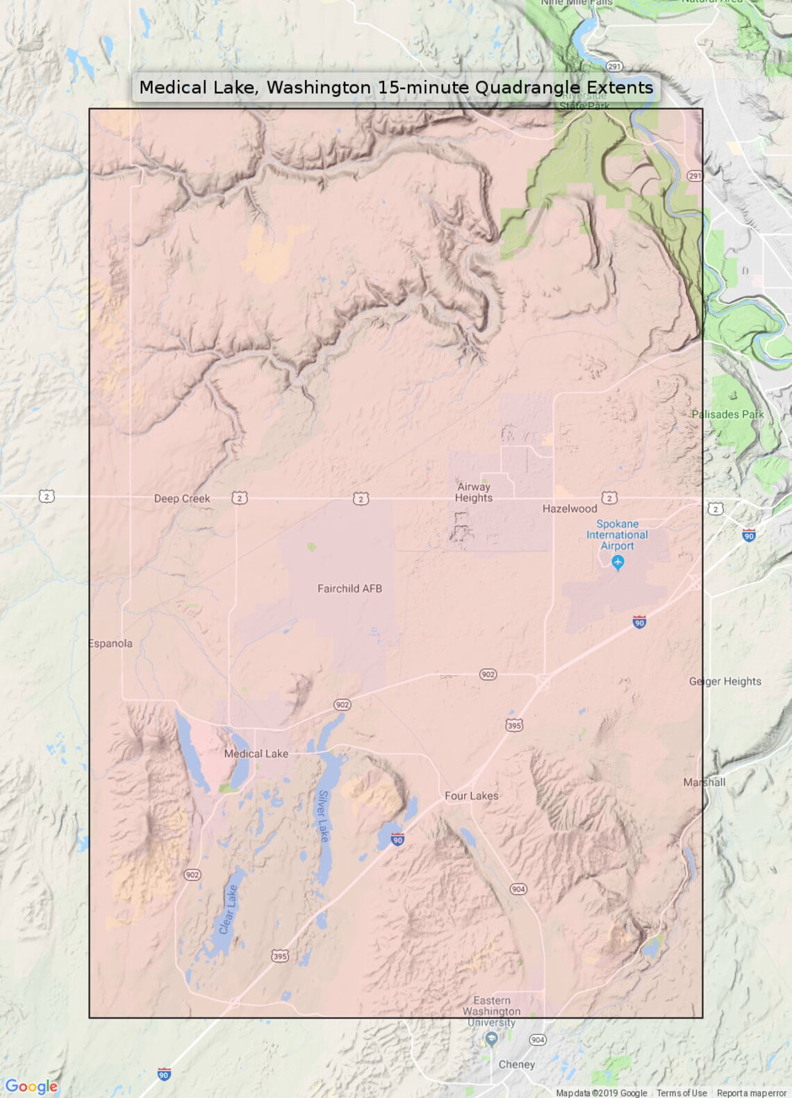 1943 Medical Lake Washington Vintage Original USGS Topo Map Etsy