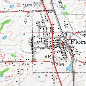 Flora Mississippi Vintage Original USGS Topo Map 1962 Bentonia Etsy Il 61ky 