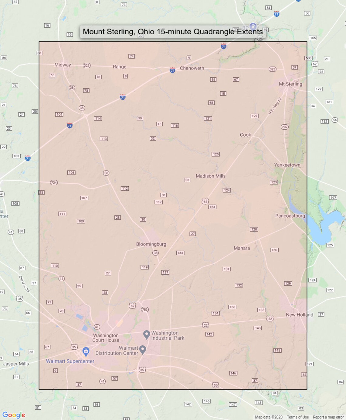 Mount Sterling Ohio Vintage Original USGS Topographic Map 1906 Etsy