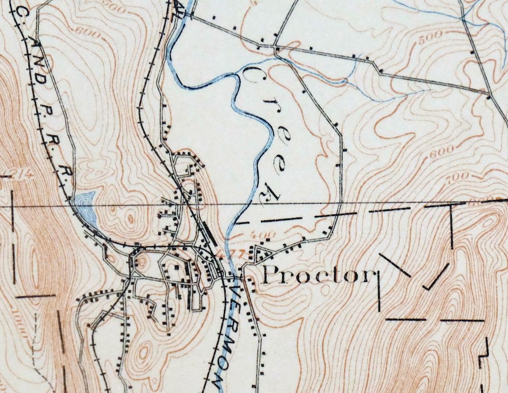 Castleton Vermont New York Historical Antique Original USGS Etsy