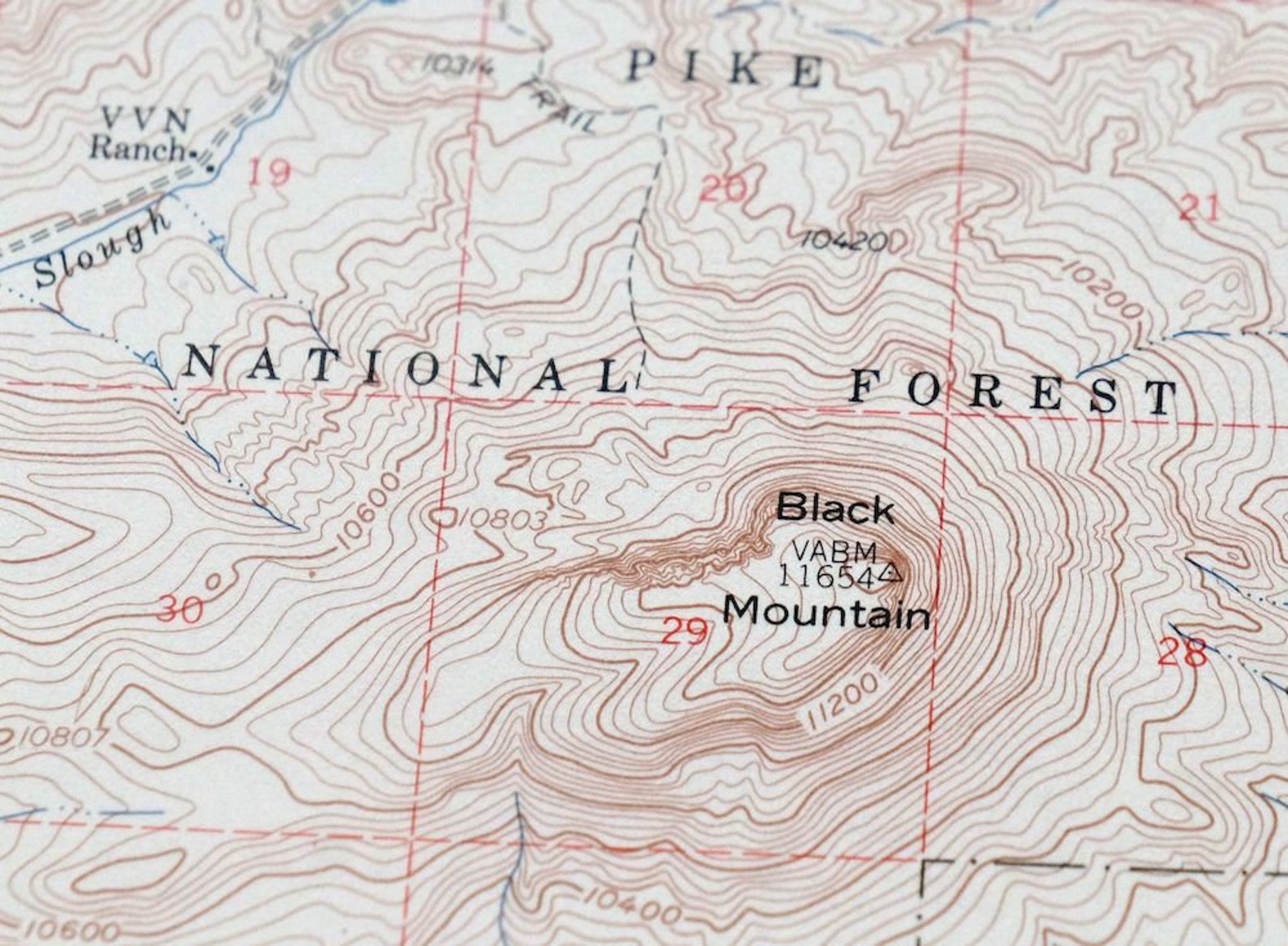 Black Mountain Colorado Vintage Original USGS Topo Map 1959 Etsy