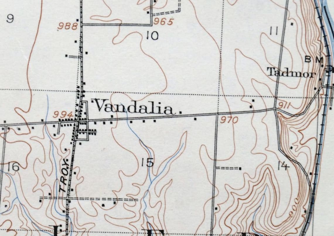 Dayton Tipp City Vandalia Ohio Vintage Original USGS Topo Map Etsy