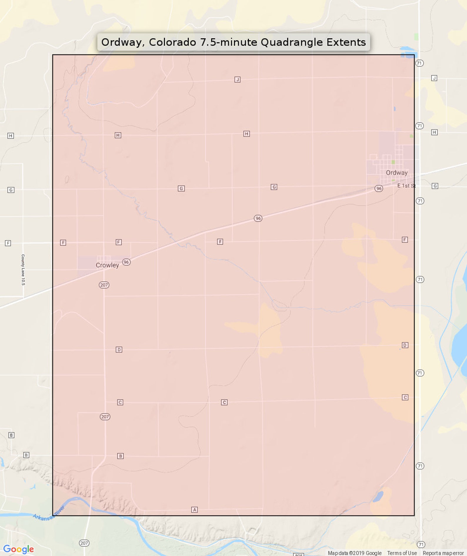 Ordway Colorado Vintage Original USGS Topo Map 1954 Crowley Etsy