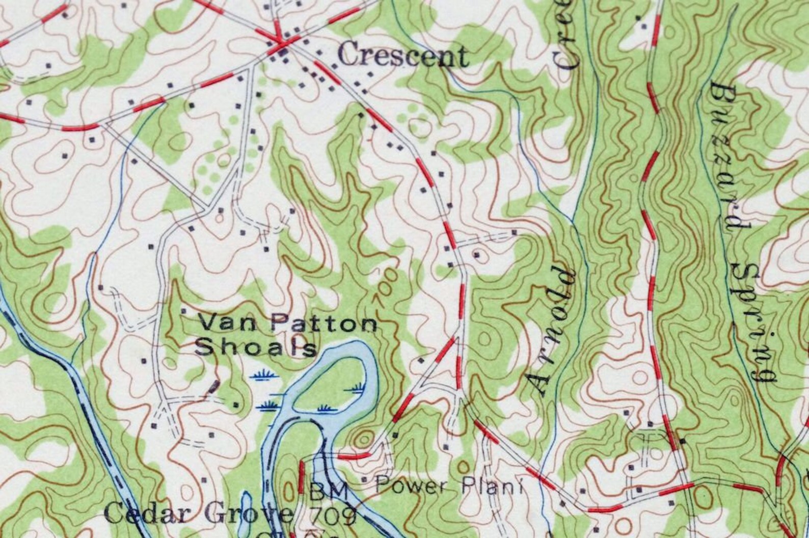 Greer South Carolina Vintage Original USGS Topo Map 1957 Simpsonville