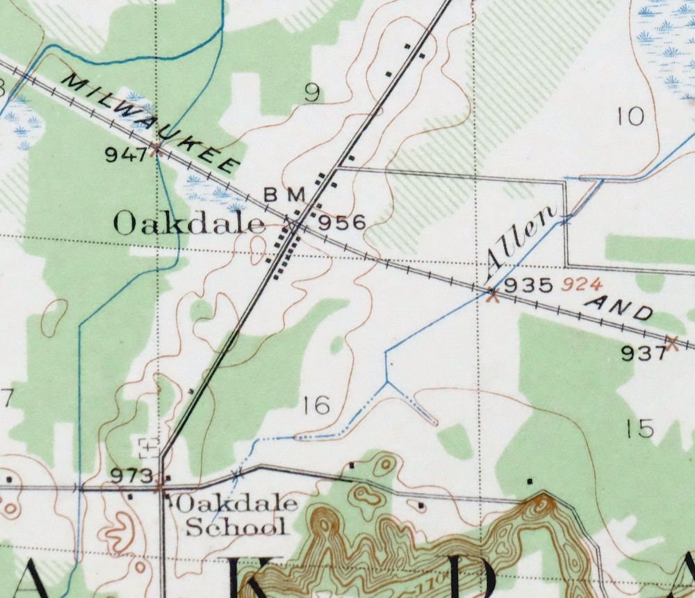1921 Kendall Wisconsin Vintage Original USGS Topo Map Tomah Etsy