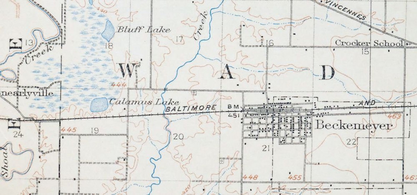 1910 Carlyle Illinois Historical Rare Antique Original USGS Topo Map