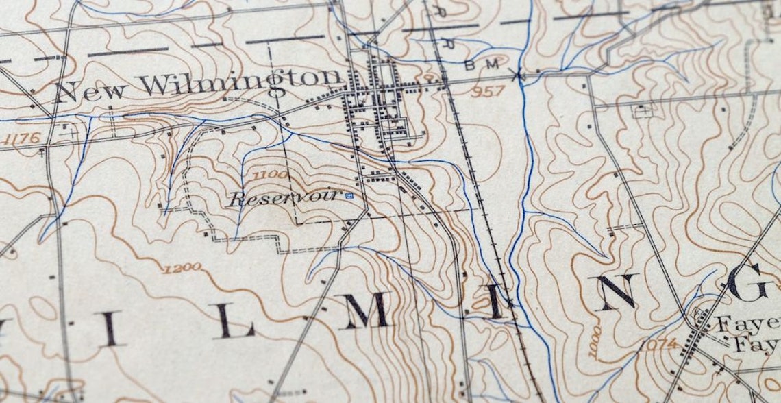 Neshannock Pennsylvania Vintage Original USGS Topo Map 1907 Etsy