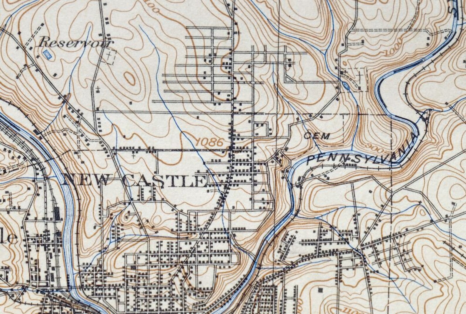 Neshannock Pennsylvania Vintage Original USGS Topo Map 1907 Etsy
