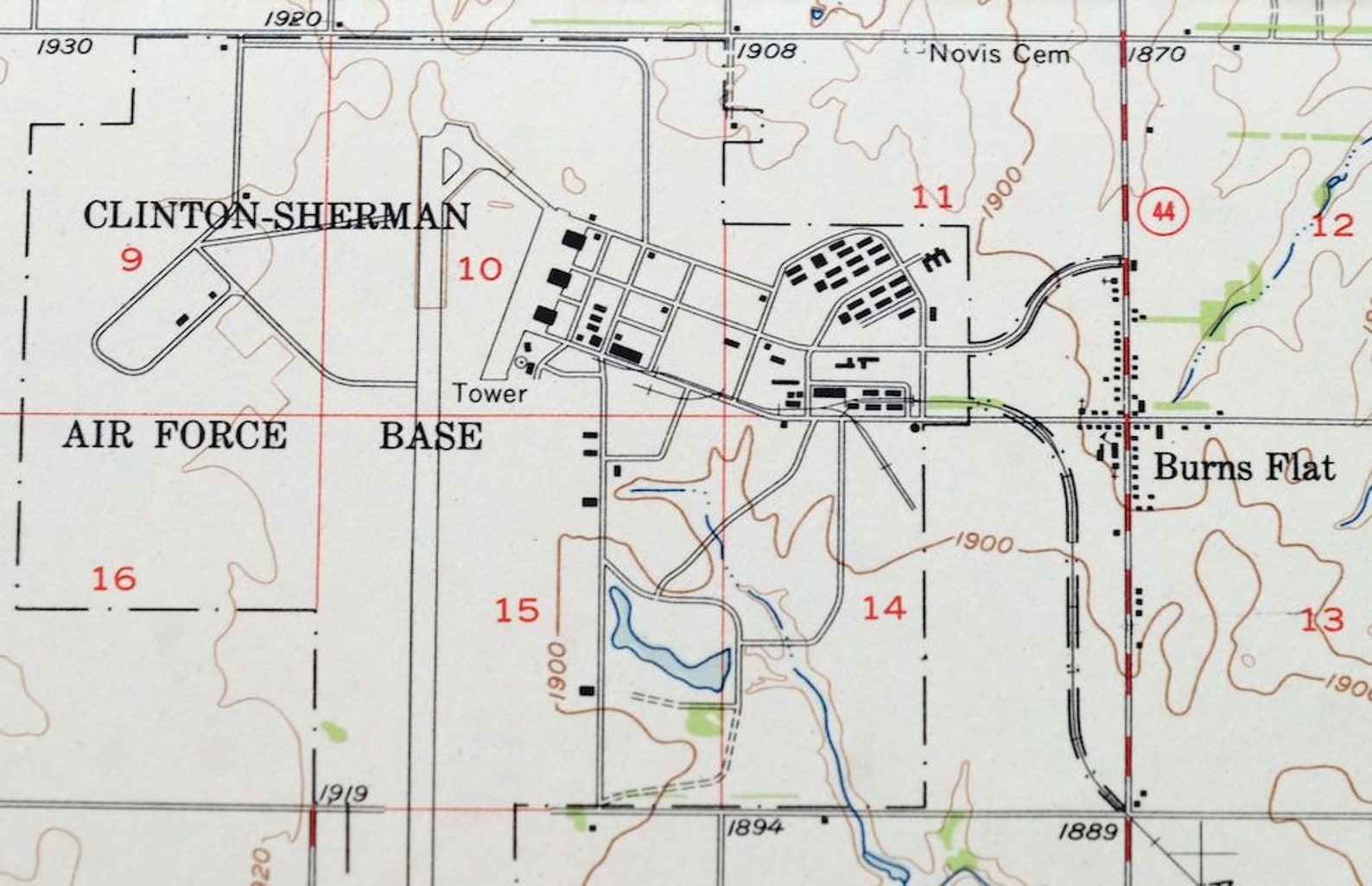Dill City Oklahoma Vintage Original USGS Topo Map 1957 Clinton Etsy
