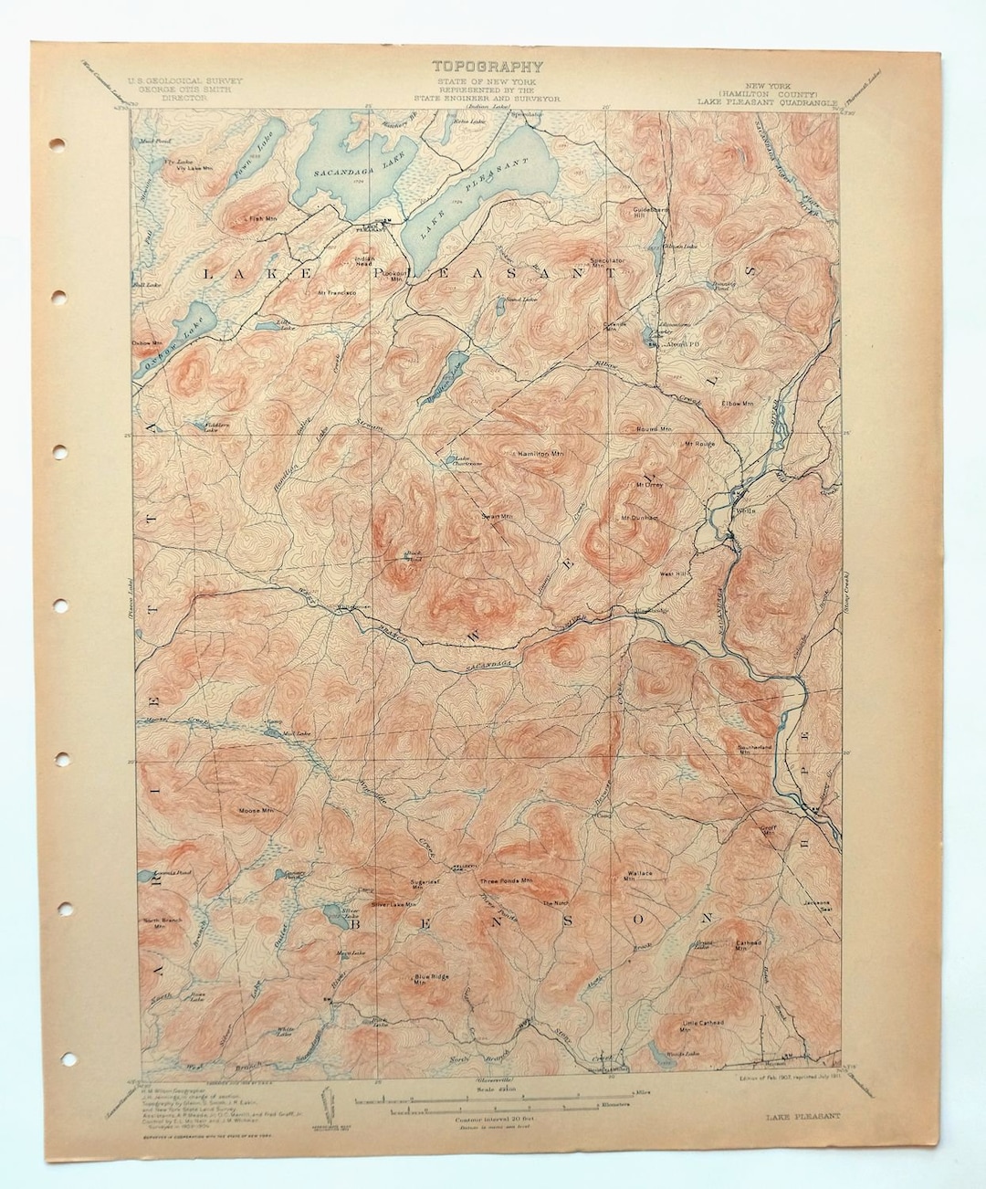 Lake Pleasant Wells Speculator New York Historical Antique Etsy