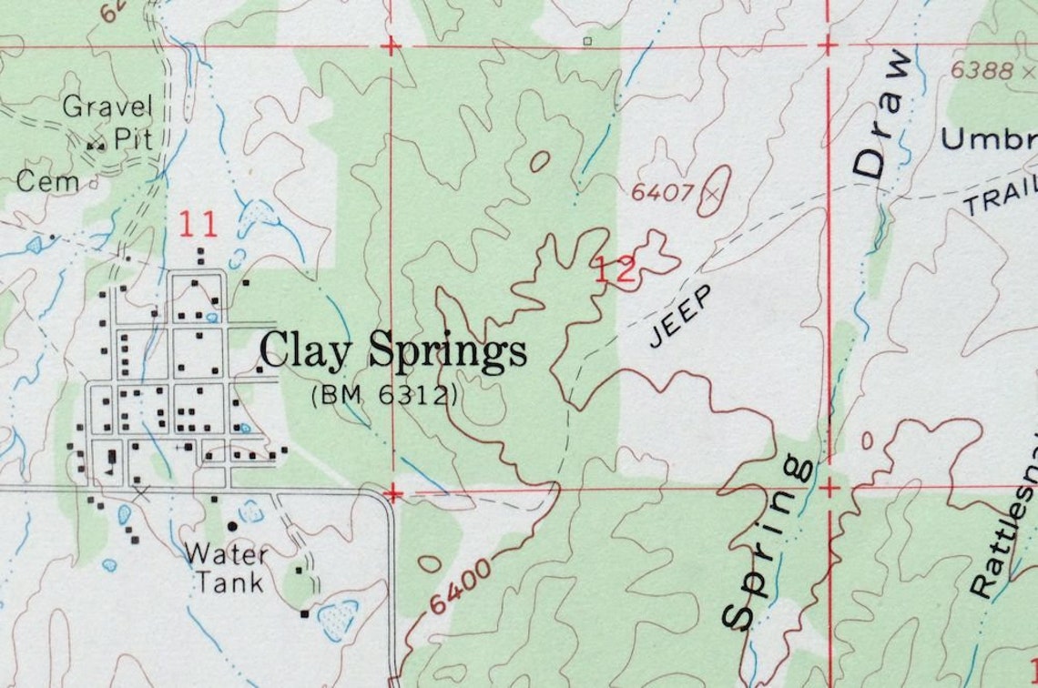 Clay Springs Pinedale Aripine Arizona Vintage Original USGS Etsy España
