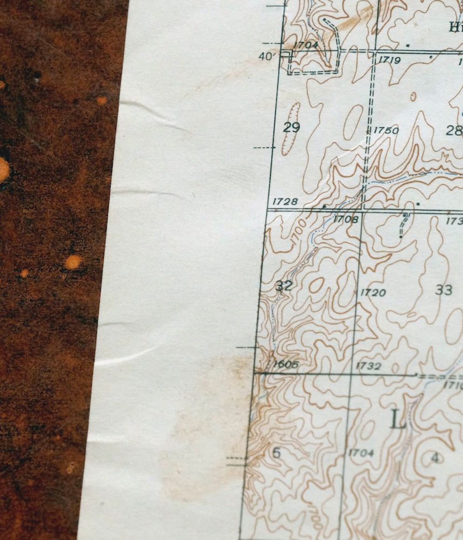 1942 Geary Oklahoma Vintage Original USGS Topo Map Hinton Etsy