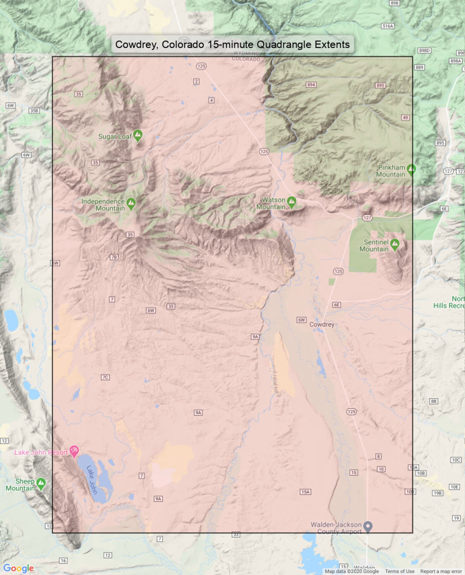 Cowdrey Colorado Wyoming Vintage Original USGS Topo Map 1956 Etsy