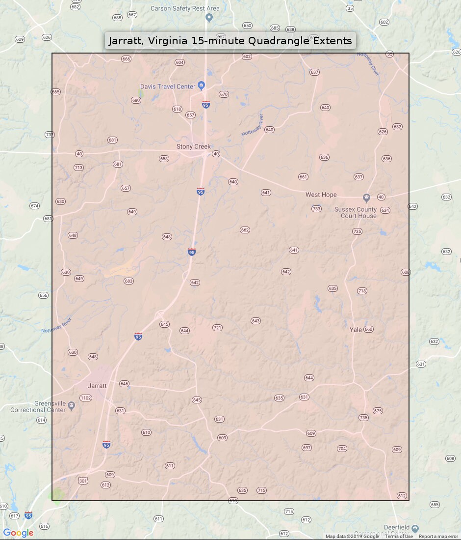 1951 Jarratt Virginia Vintage Original USGS Army Corp of Etsy