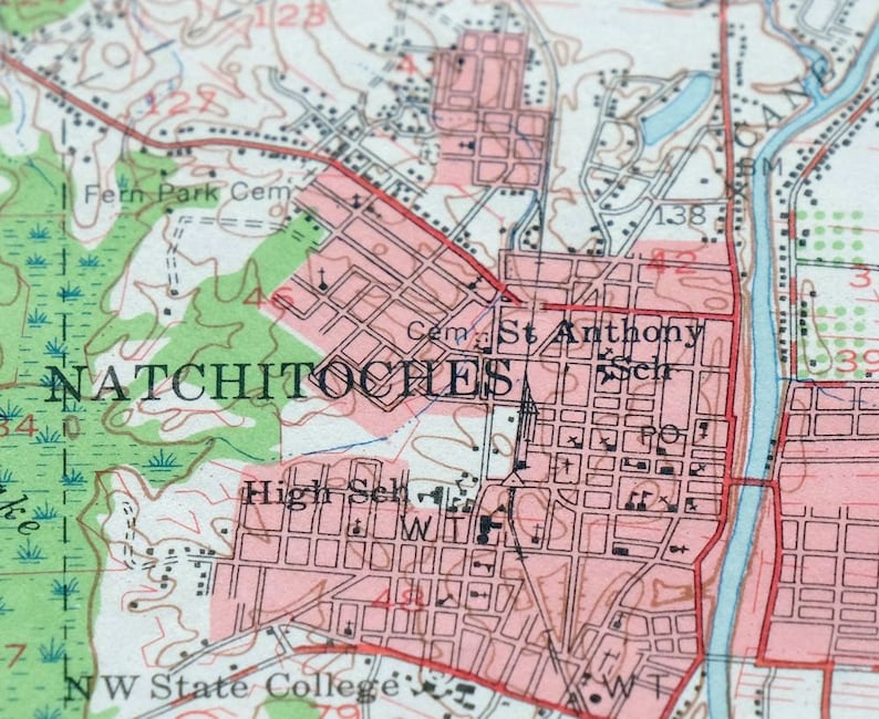 Campti Louisiana Vintage Original USGS Topo Map 1957 Etsy