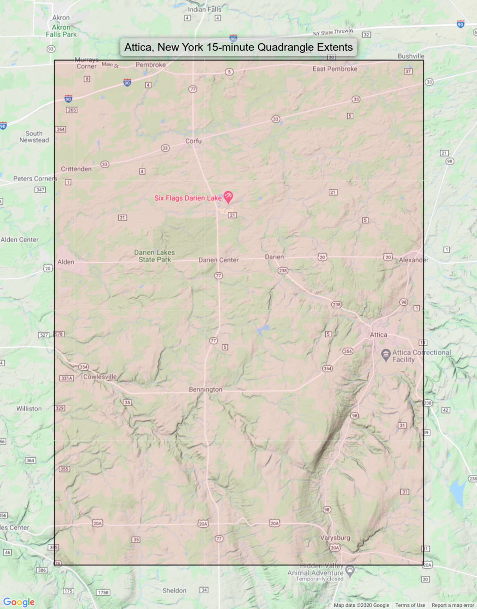 1905 Attica New York Historical Rare Antique Original USGS Etsy