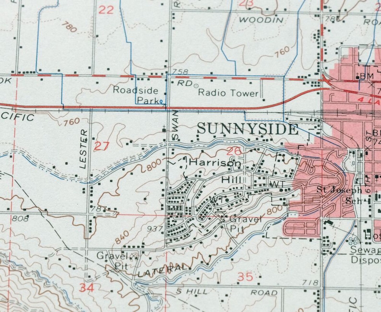 Granger Washington Vintage Original USGS Topo Map 1965 Etsy