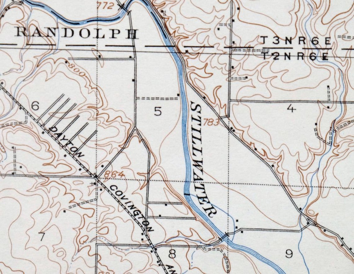 Dayton Tipp City Vandalia Ohio Vintage Original USGS Topo Map Etsy