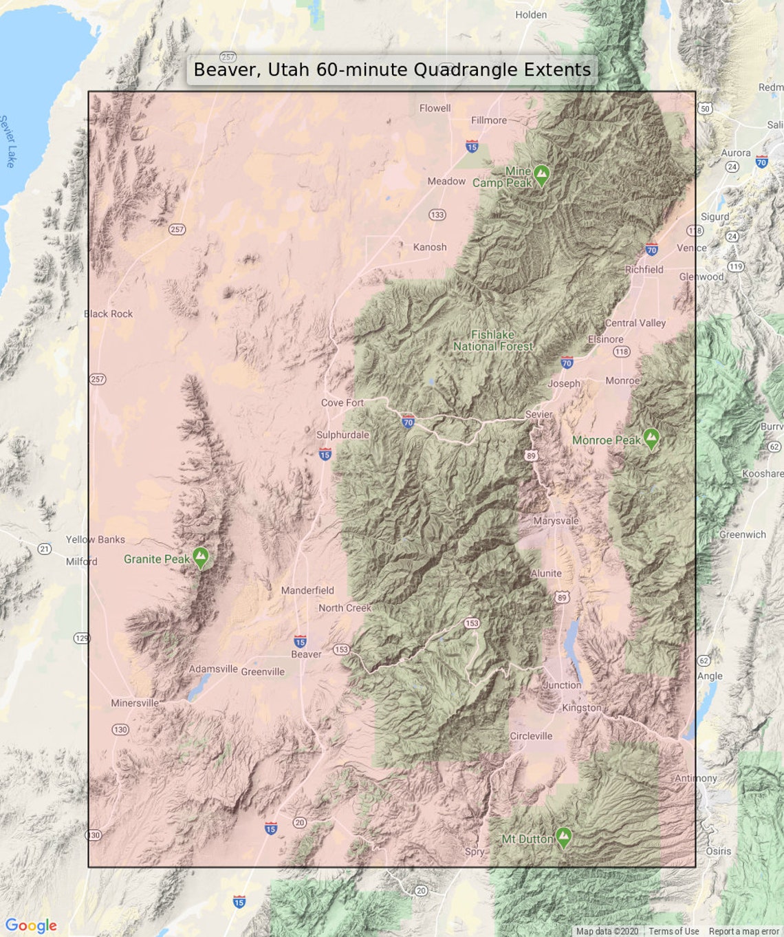 Beaver Utah Vintage Original USGS Reconnaissance Topographic Etsy