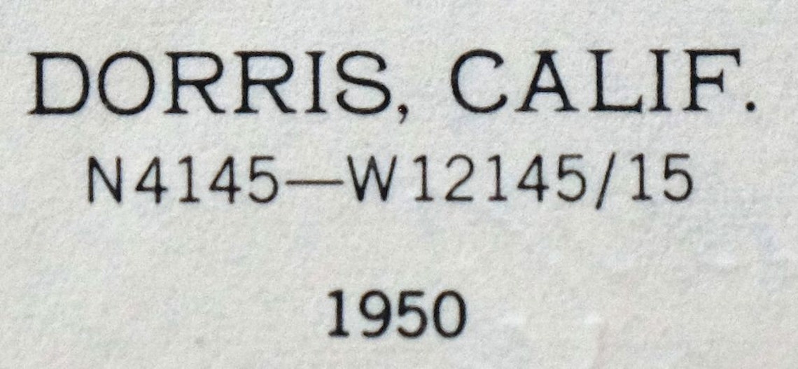 Dorris California Vintage Original USGS Topo Map 1950 Mount Etsy