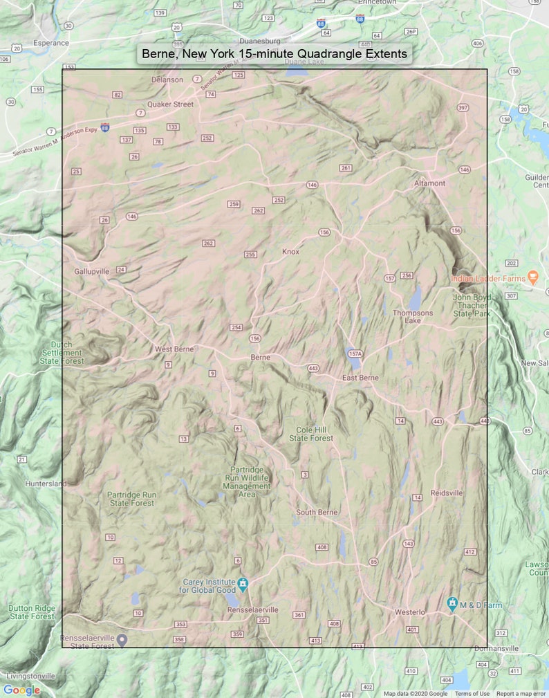 Berne New York Historical Rare Antique Original USGS Topo Map Etsy