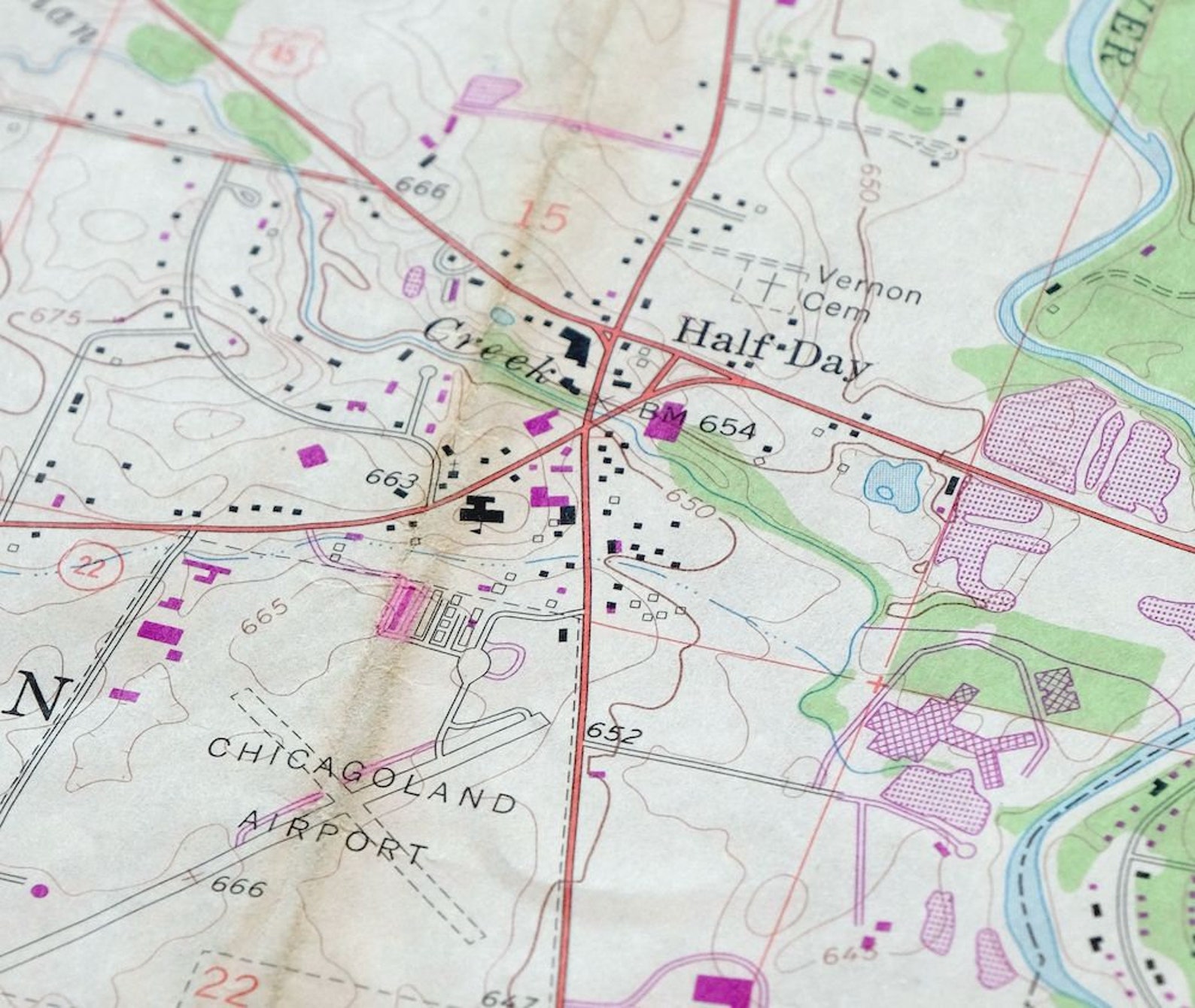 Wheeling Illinois Original USGS Topo Map 1980 Arlington Etsy