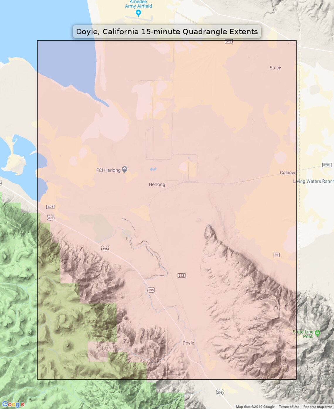 Doyle California Vintage Original USGS Topographic Map 1954 Etsy