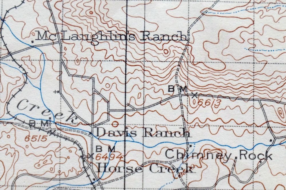 Sherman Buford Horse Creek Wyoming Vintage Original USGS Topo Etsy