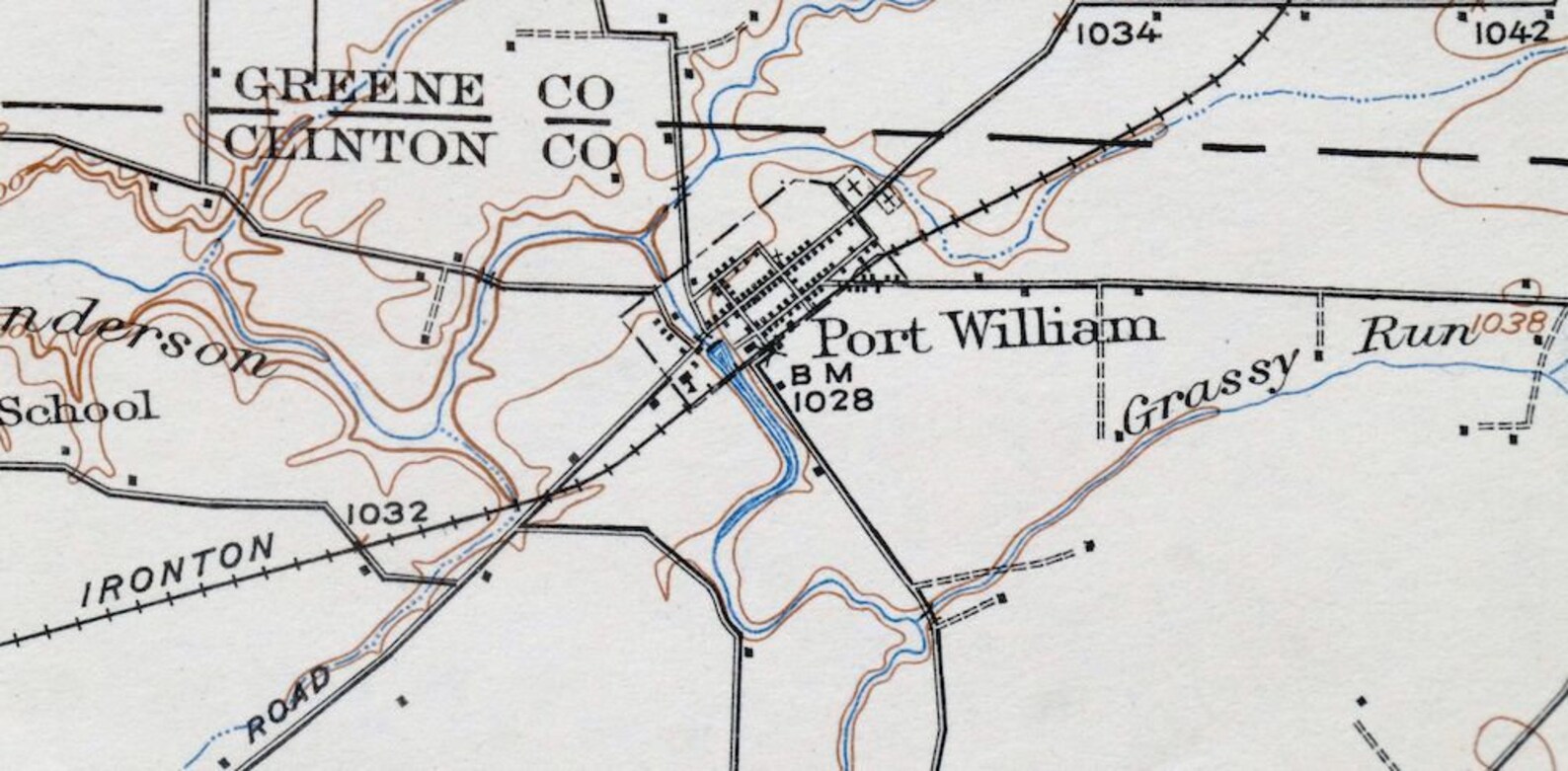 Xenia Port William Cedarville Ohio Vintage Original USGS Topo Etsy