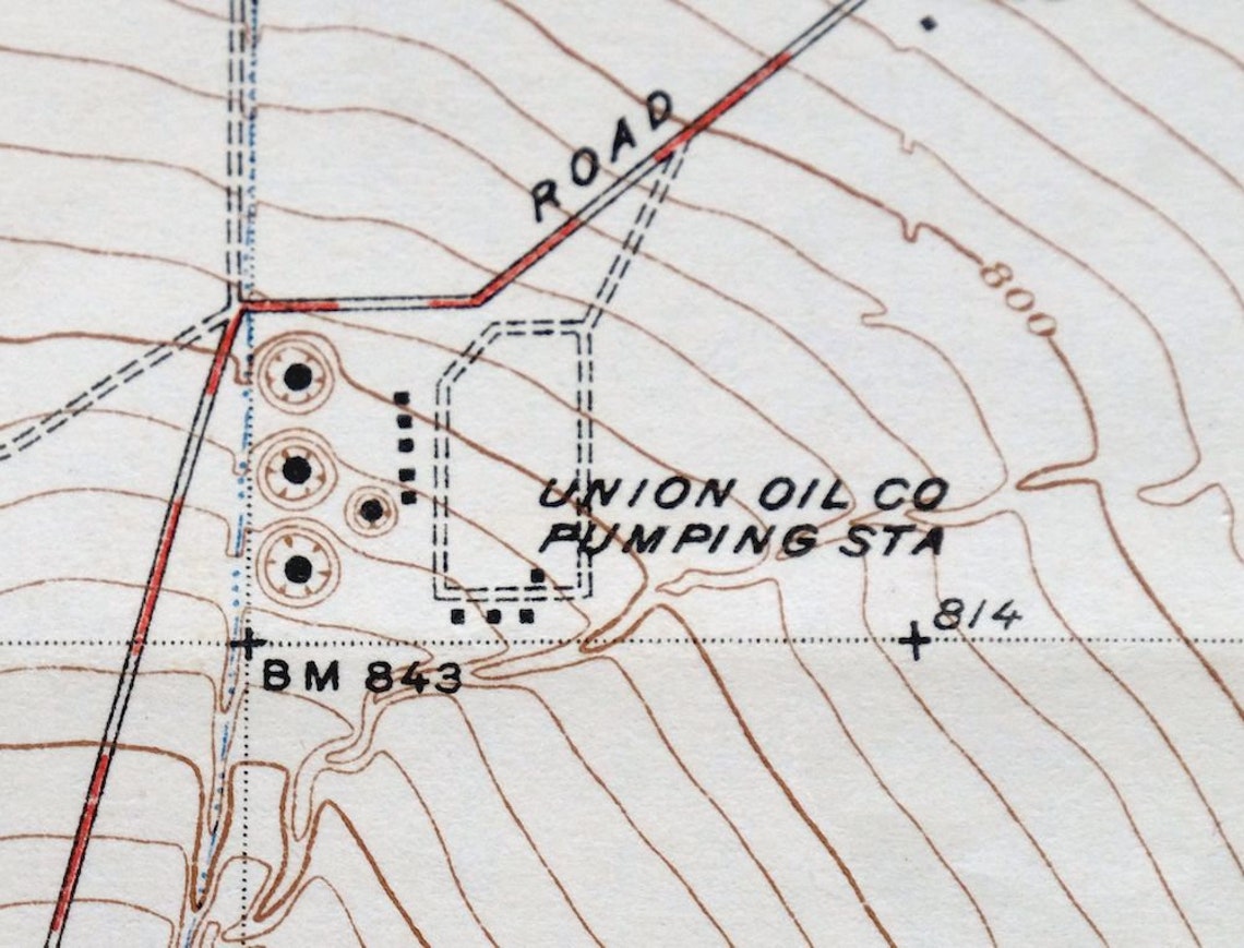 1937 Reef Ridge Avenal Canyon Kreyenhagen Hills California Vintage