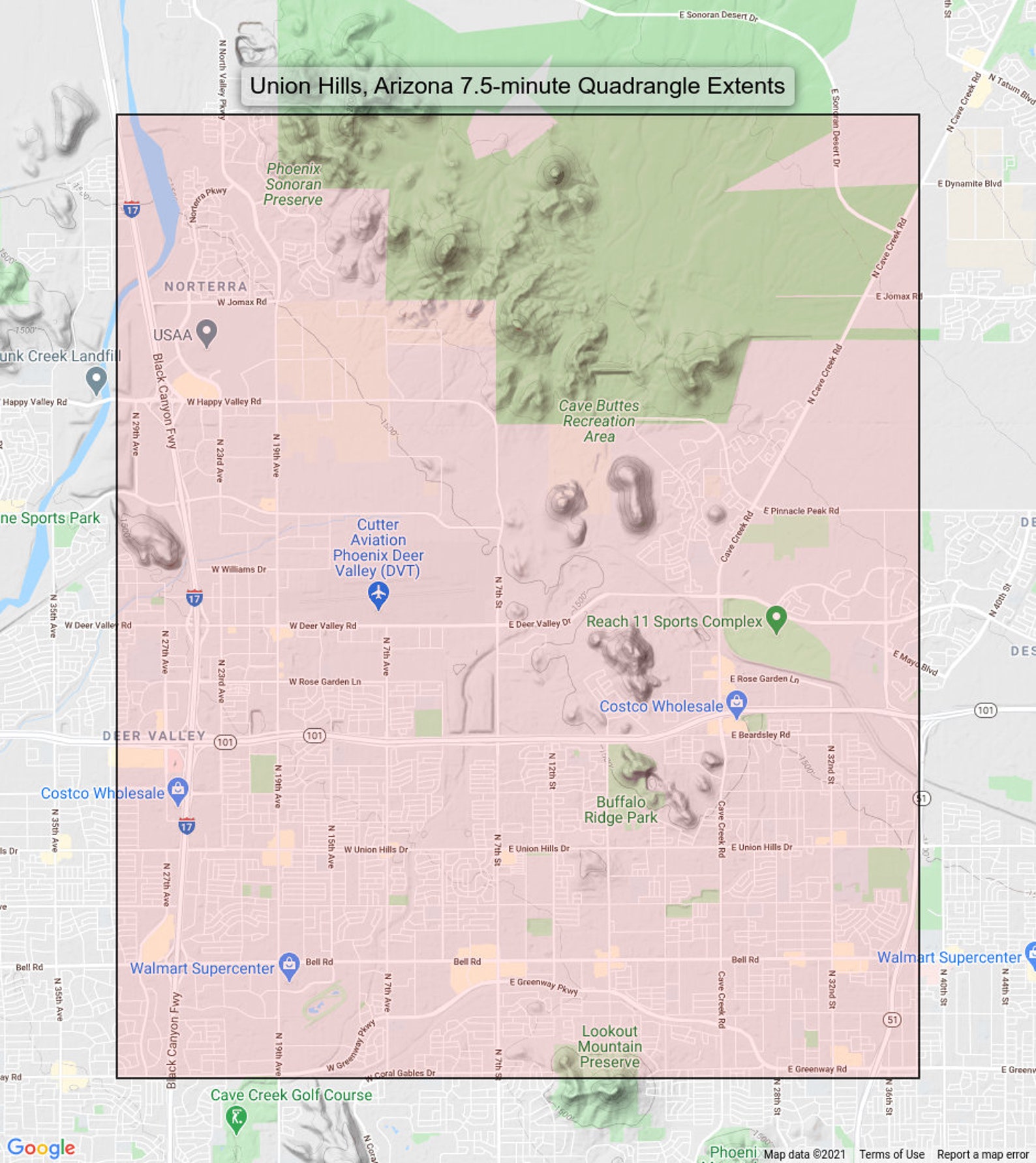 Union Hills Phoenix Arizona Vintage Original USGS Topographic Etsy