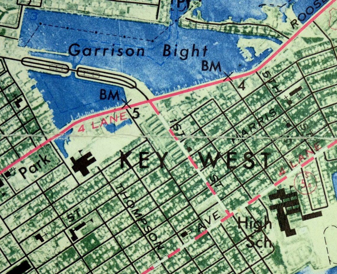 Key West Fleming Key Dredgers Key Florida Vintage Original Etsy