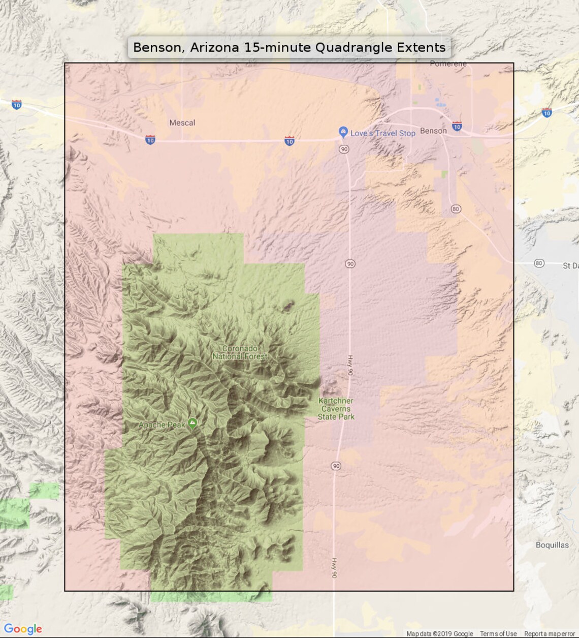 Benson Arizona Vintage Original USGS Topo Mapa 1958 St. David Etsy España