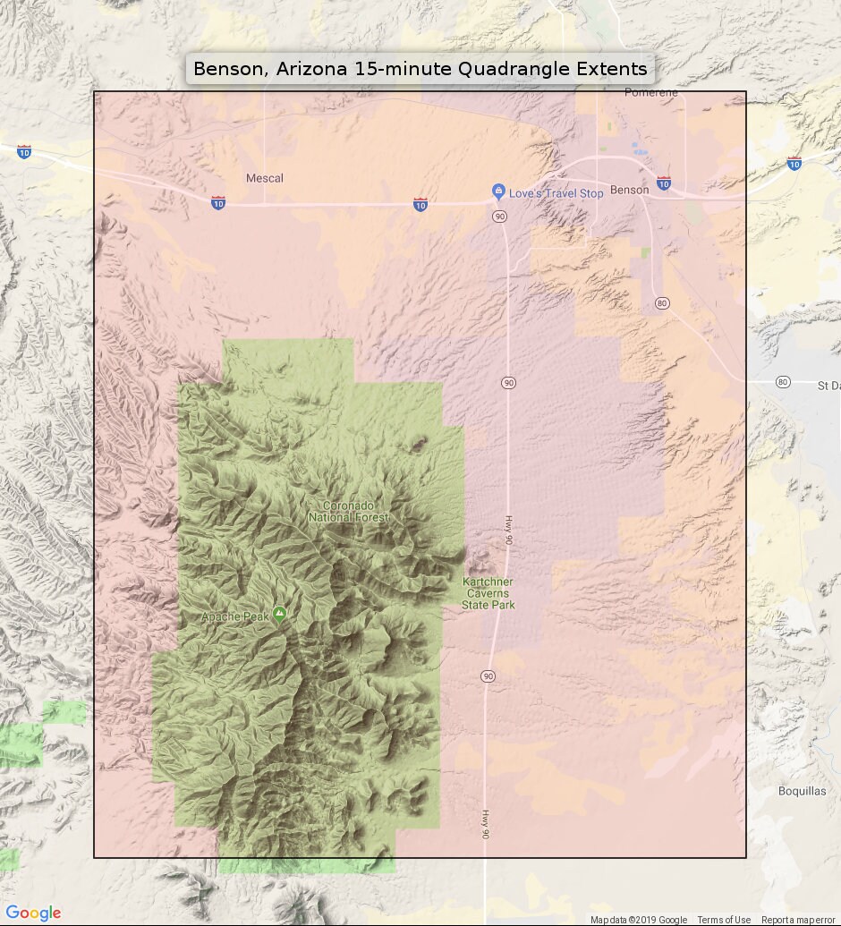 Benson Arizona Vintage Original USGS Topo Mapa 1958 St. David Etsy España