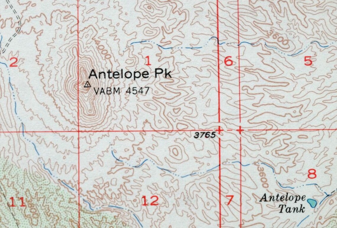 Winkelman Gila River Tortilla Mountains Arizona Vintage Original USGS