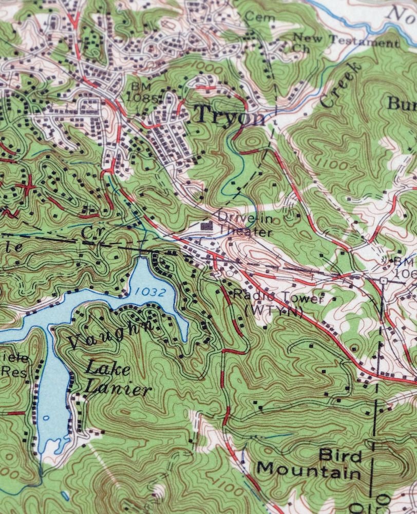 Inman South Carolina North Carolina Vintage Original USGS Topo Etsy