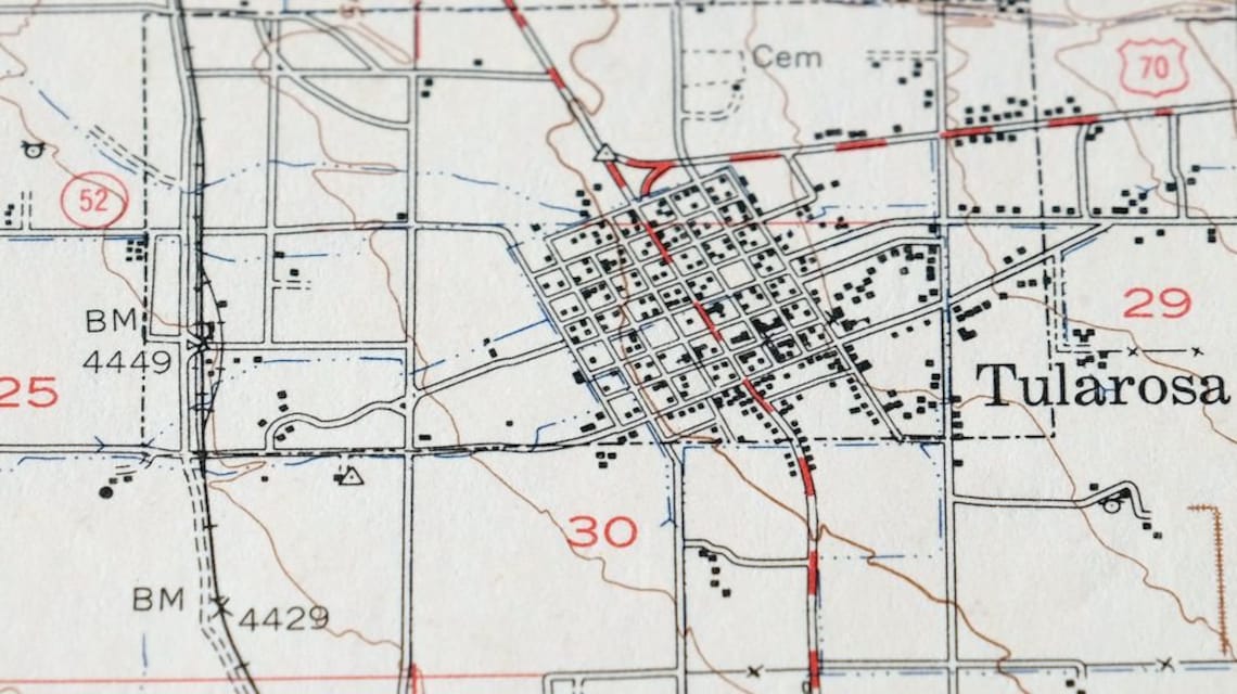 Tularosa New Mexico Vintage Original USGS Army Corp of Etsy